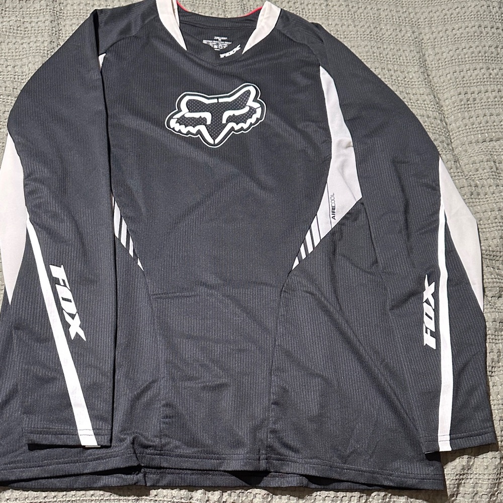 Fox Men's Black and White Jersey